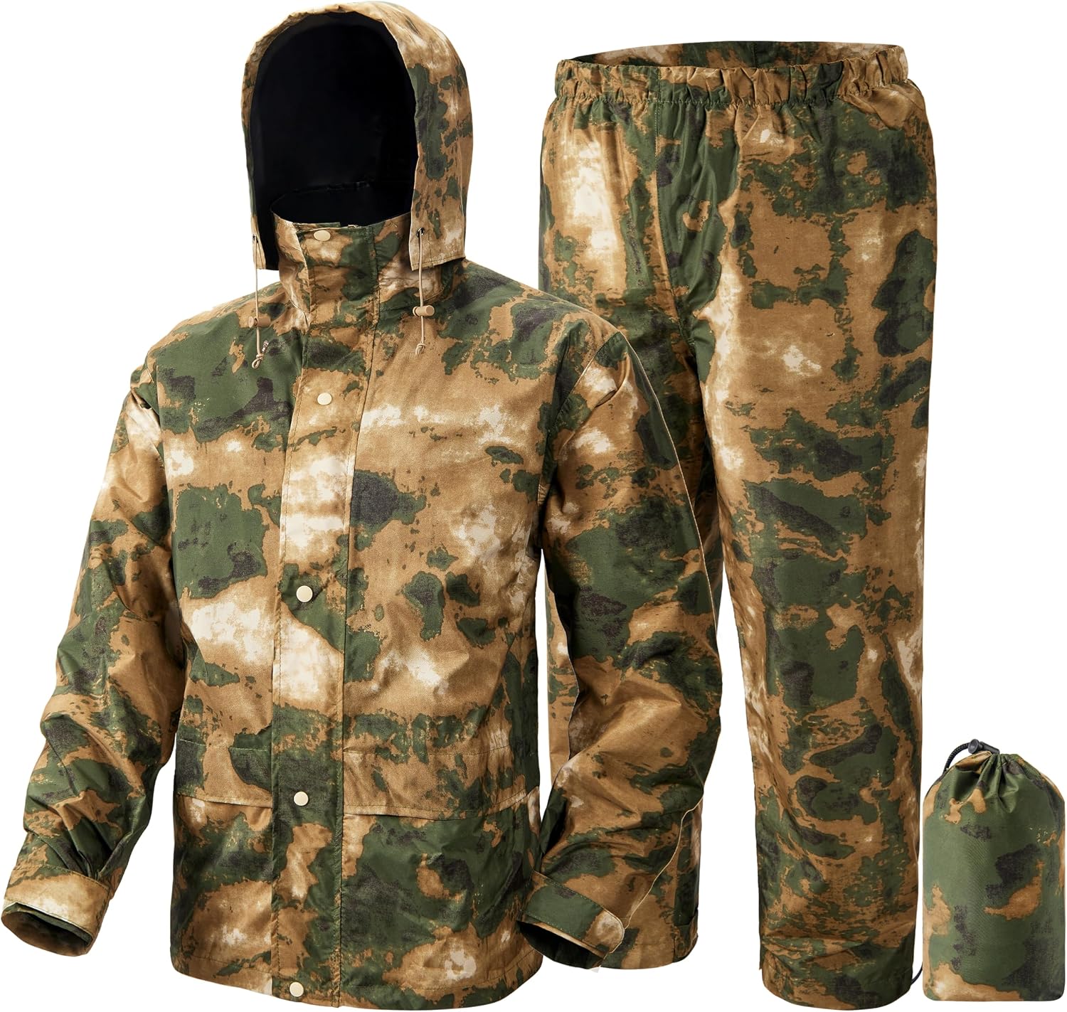 Rain Suit for Men Waterproof, Rain Jacket Lightweight for Fishing，Hunting