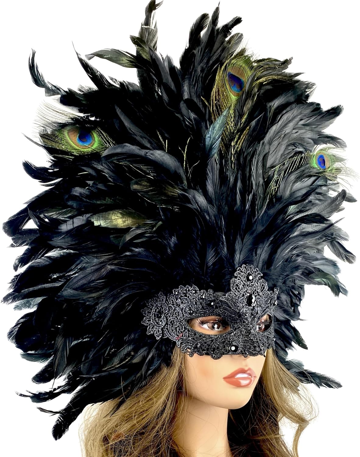 Storm Buy] Women Lady Girls Costume Venetian mask Feather Masquerade Mask Halloween Mardi Gras Cosplay Party Masque For Adult