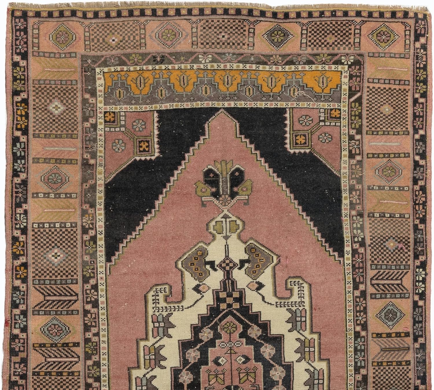 4.3x7.7 Ft Oriental Carpet from 1960s, Traditional Handmade Turkish Rug for Home & Office. C1313