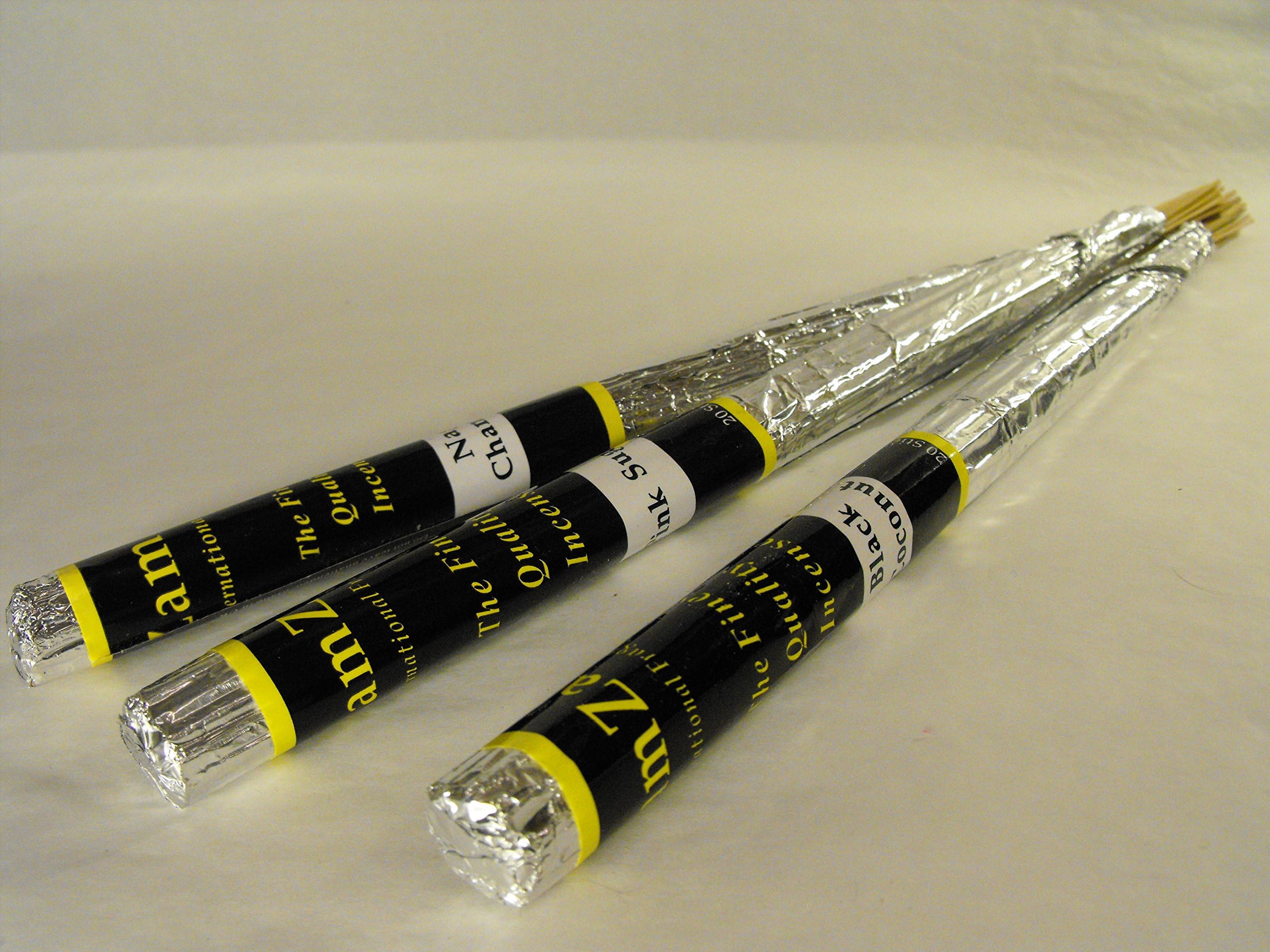 ZamZam 50 Mixed Long Burning Incense Sticks - Choose Any Three Fragrances From Our Range