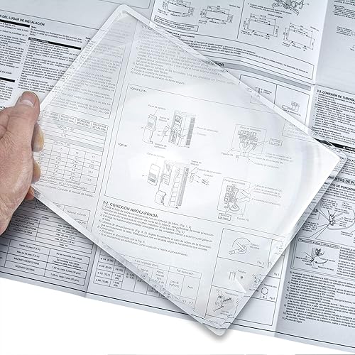 Vista 3 de Carson 2 lupas de página Fresnel de 8.5 x 11 pulgadas para leer periódicos, revistas, libros y más, juego de 8