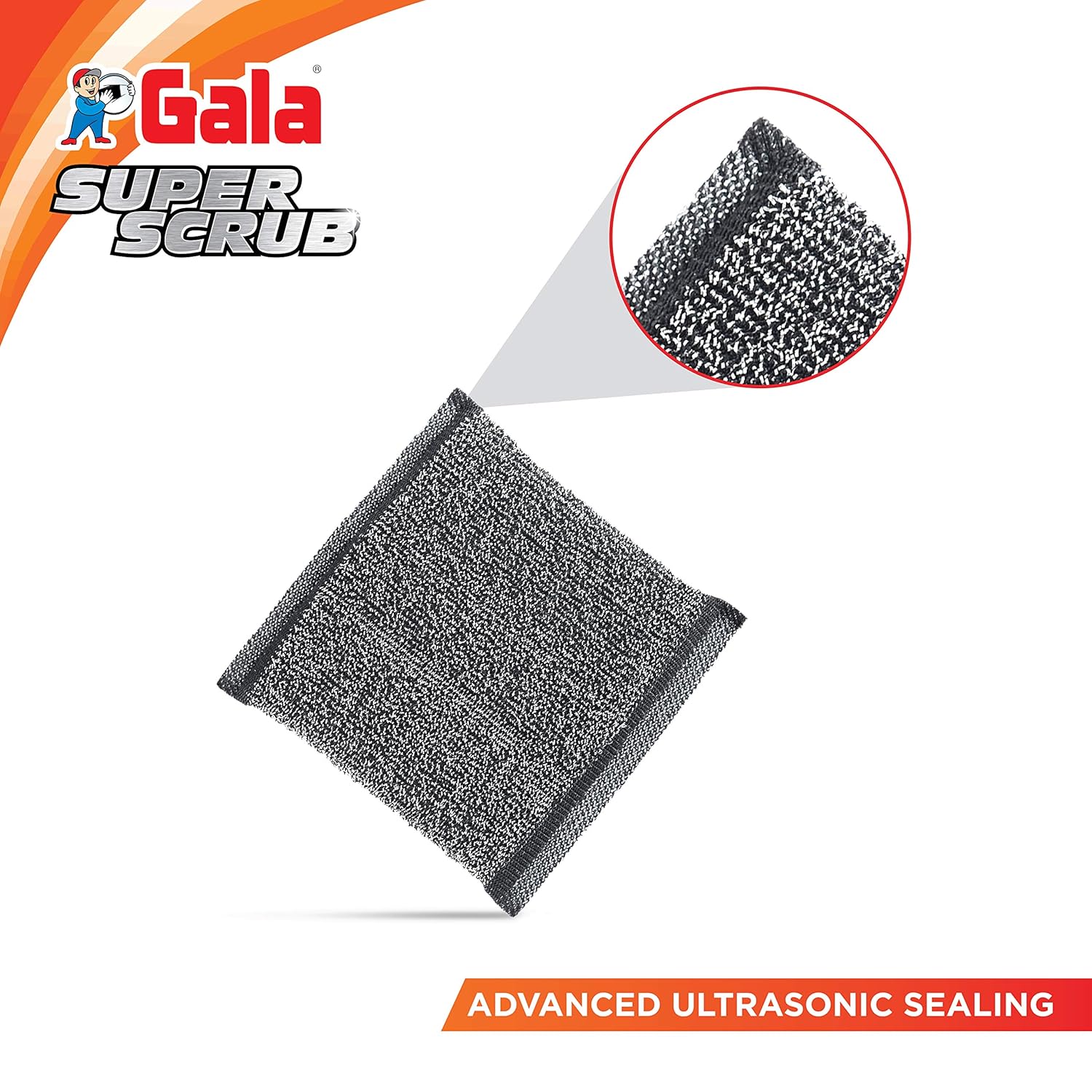 Gala Super Scrub Set – Made of Steel – Black – Pack of 6 4 91YmsuCyApL. SL1500