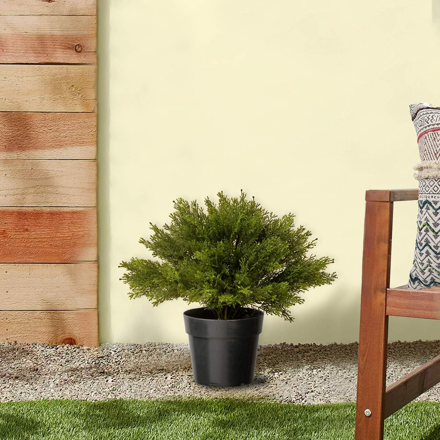 National Tree Company Artificial Shrub Includes Pot Base Globe Juniper-15 Inch, 15 Inch, Green