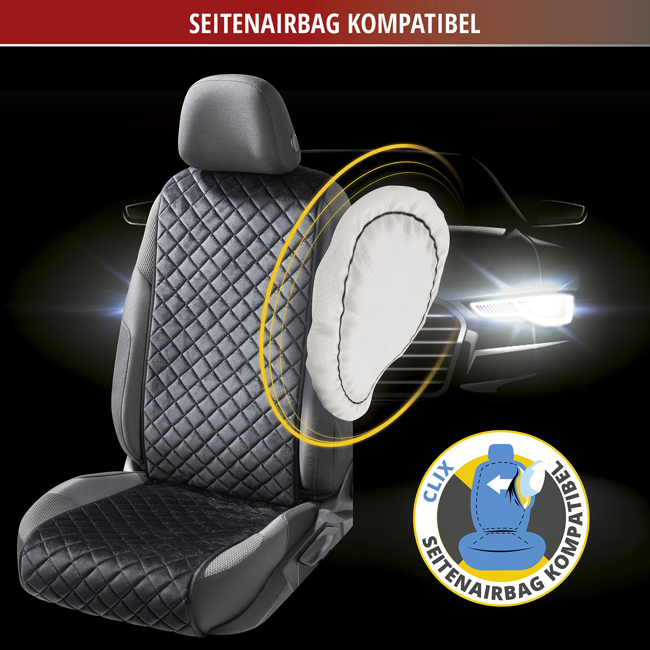 Coprisedili Auto Universali Made In Italy Aibarg Compatibili - Modello Racing (Blu Scuro - Foto 5