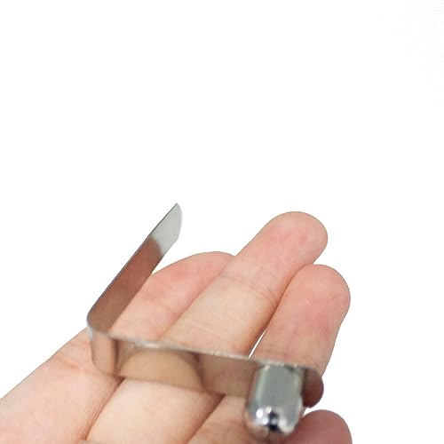 Miniatura 4 de TAODAN Clip de botón de resorte de doble pasador de acero inoxidable, clip de botón para tienda de campaña, kayak, remo de resorte, clips de tubo de