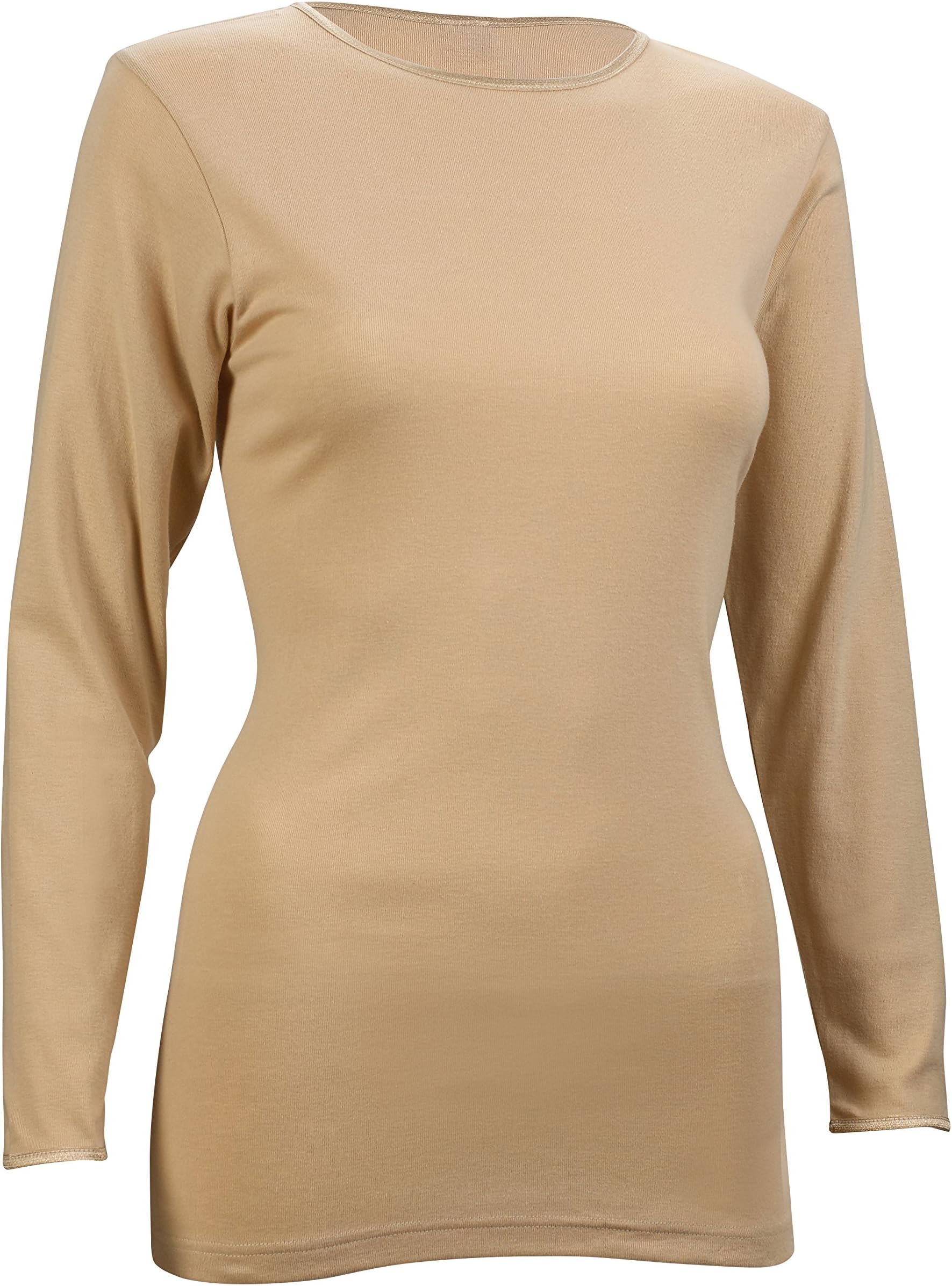 Rosette Women's 3/4 Sleeves Undershirt, Smooth and Seamless, 100% Cotton