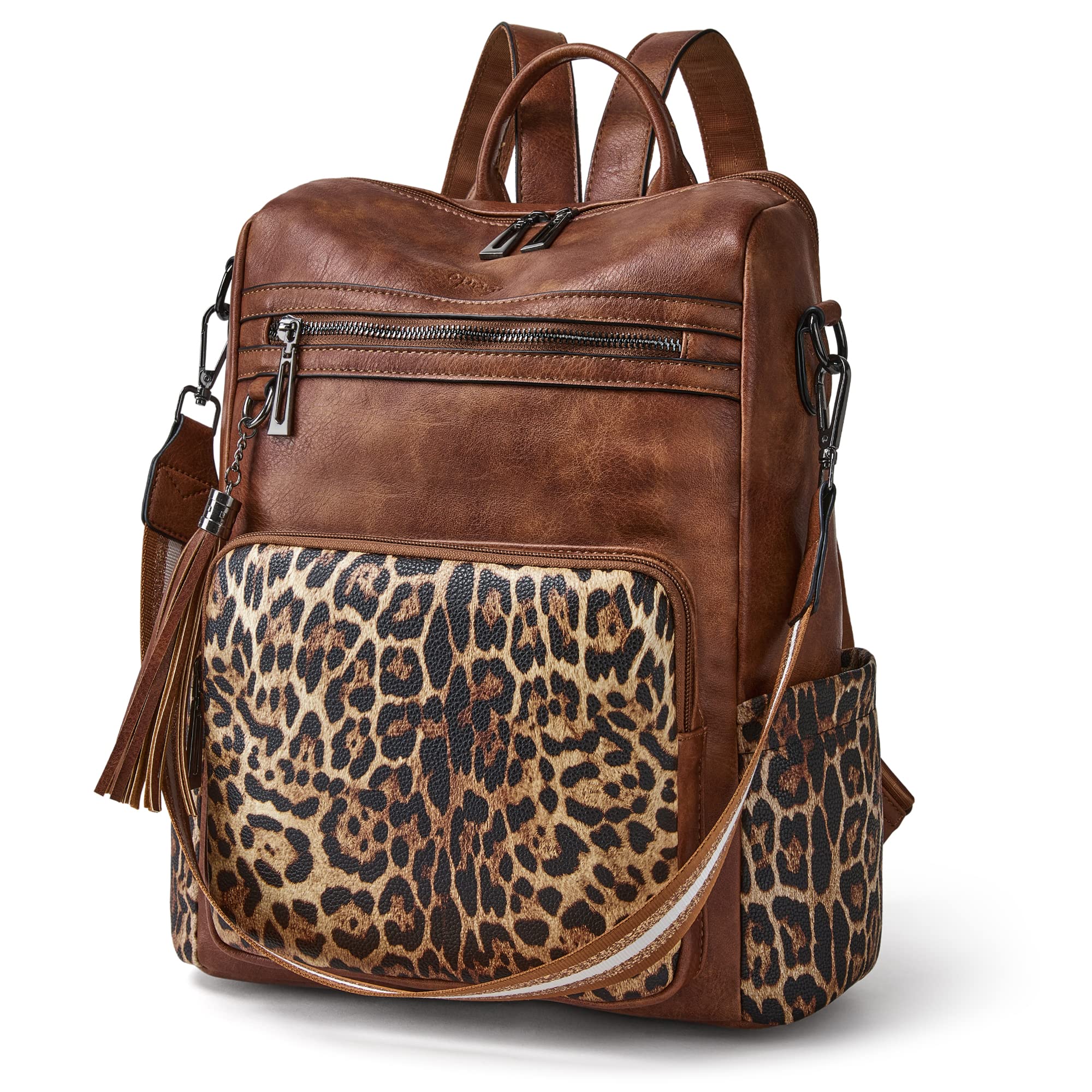 Leather Backpack Purse for Women Fashion Tassel Ladies Shoulder Bags Designer Large Backpack Travel Bag