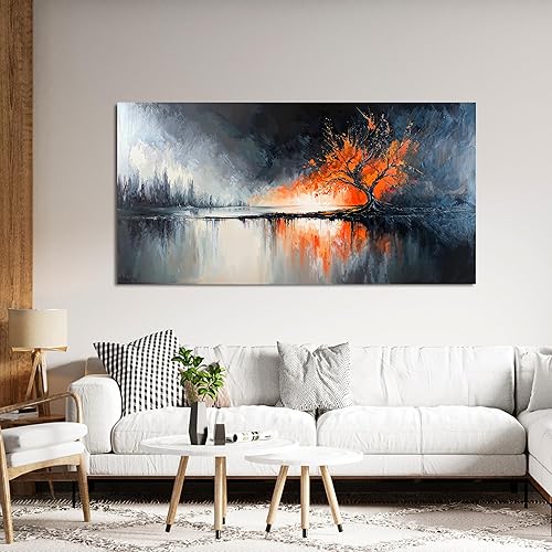 Miniatura 5 de Lienzo decorativo para pared, arte de pared en blanco y negro, arte moderno del árbol de la vida, arte de pared, arte de pared, decoración de pared,