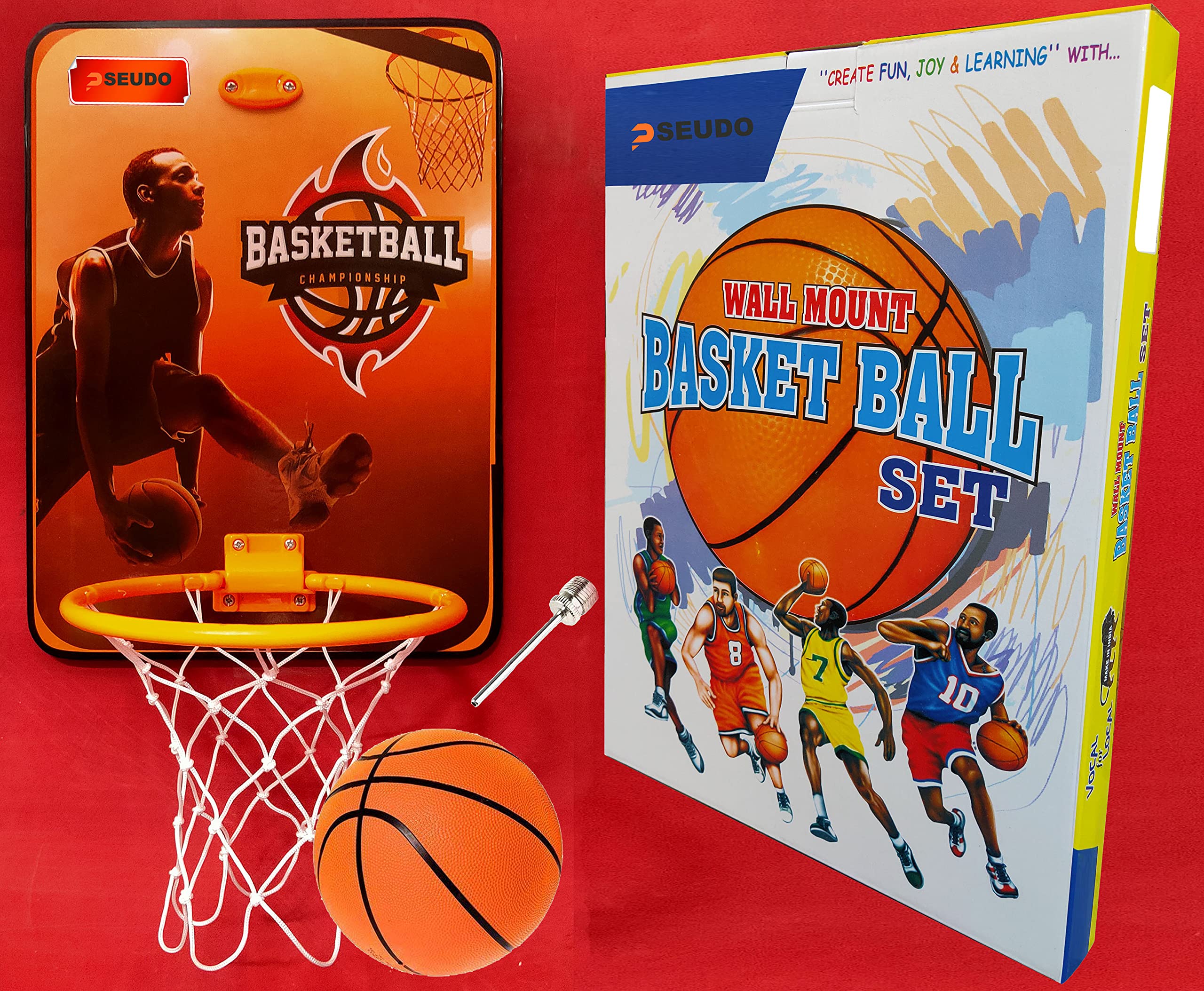 PSEUDO Basket Ball for Kids Portable Set with Hanging Board, Net, Ball Indoor and Outdoor Game(Multicolor Standard)(100% Made in India)(Any One) (B09D3TR7B6) Amazon Price History, Amazon Price Tracker