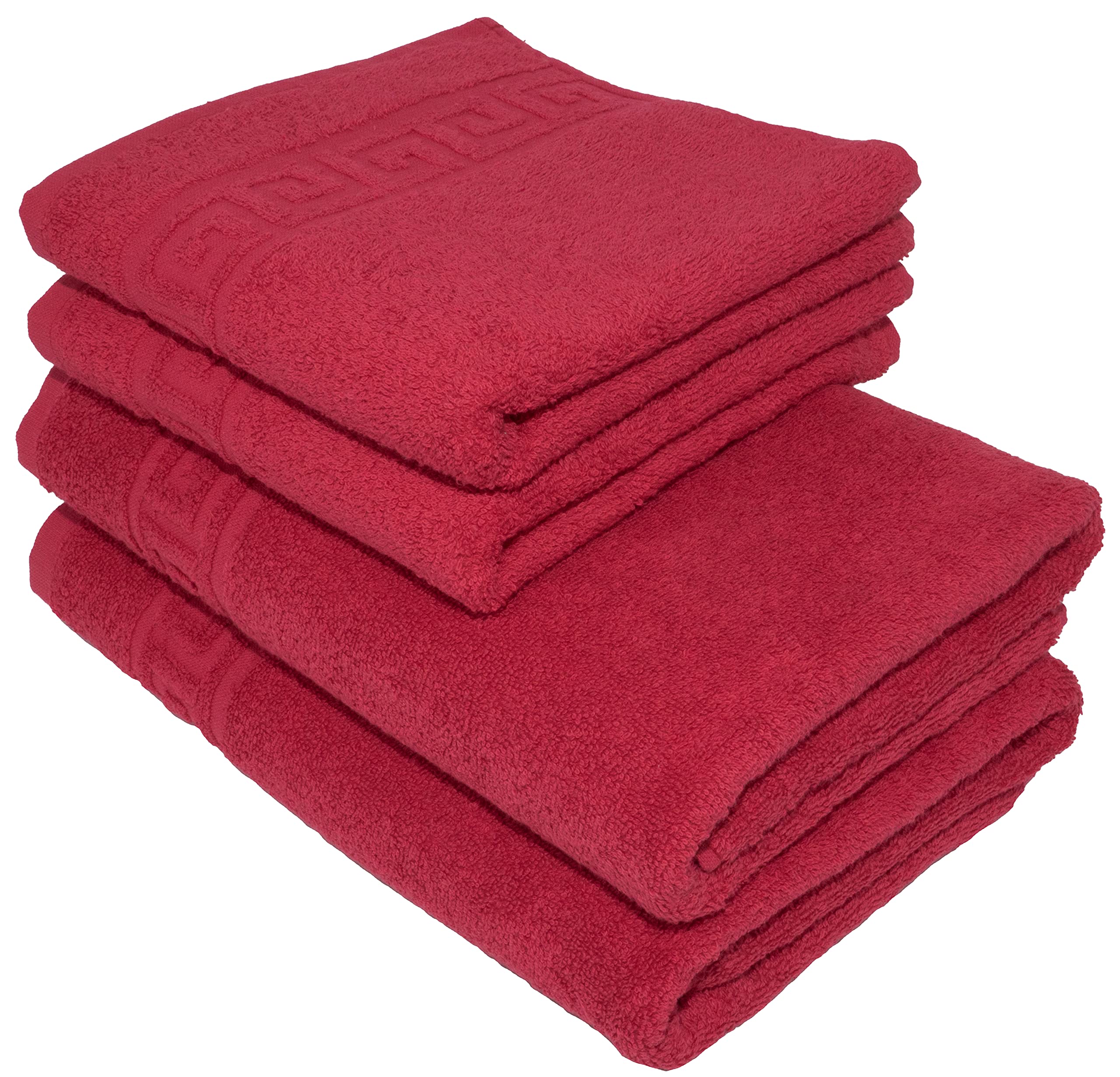 LIGHT TURQUOISE 2 X BATH TOWELS SET, 70X140 LARGE SIZE 100% NATURAL COTTON 500 GSM THICK ABSORBENT TOWEL, HOTEL QUALITY RINGSPUN — view 95