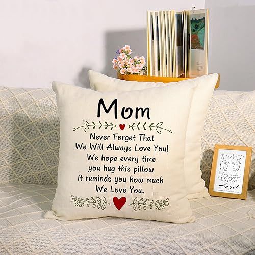 Miniatura 5 de Regalos para mamá para el día de la madre, nunca olvides que siempre te amaremos, regalos para madre, almohada decorativa para cumpleaños, Navidad,