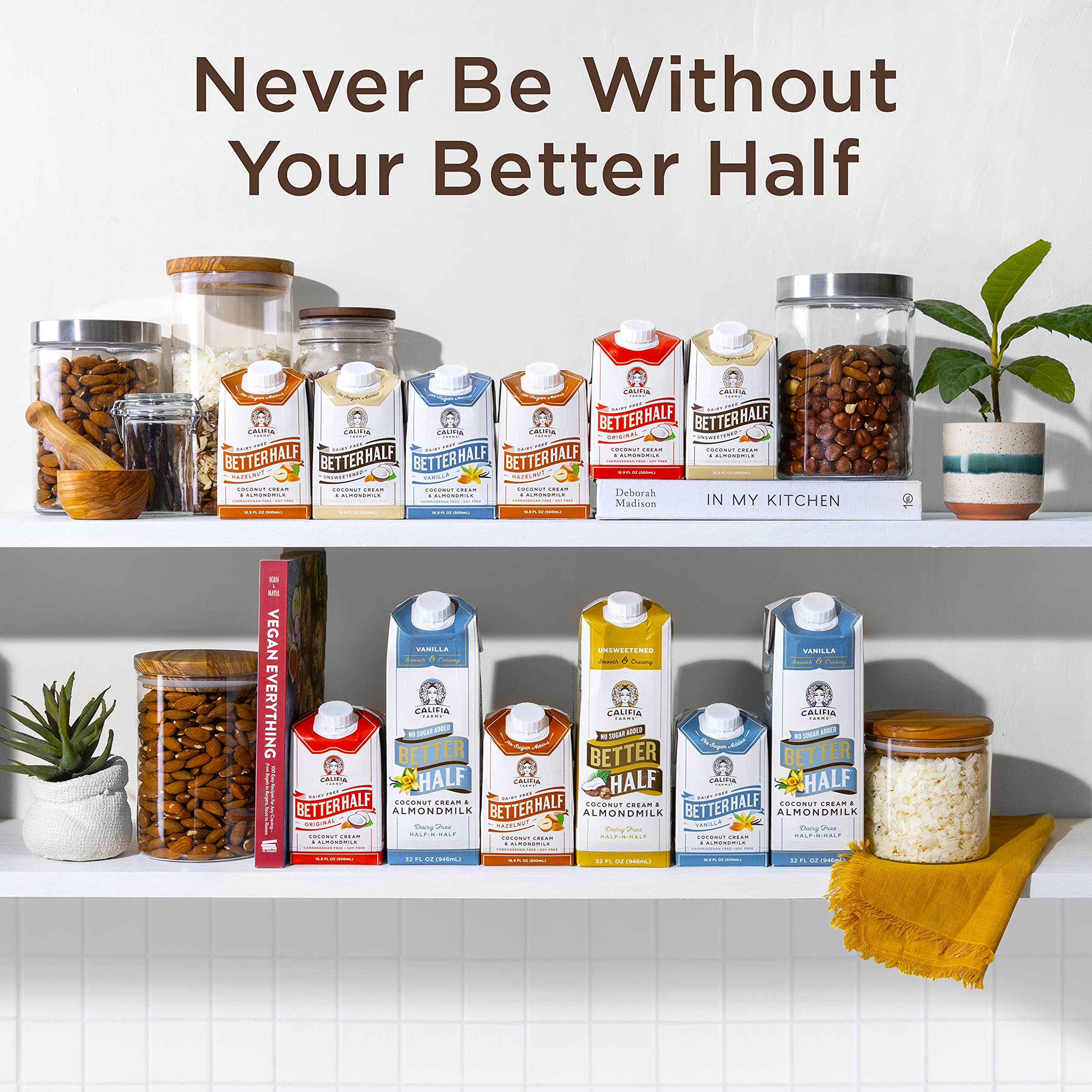 Califia Farms Unsweetened Better Half Coffee Creamer, 32 Oz Half