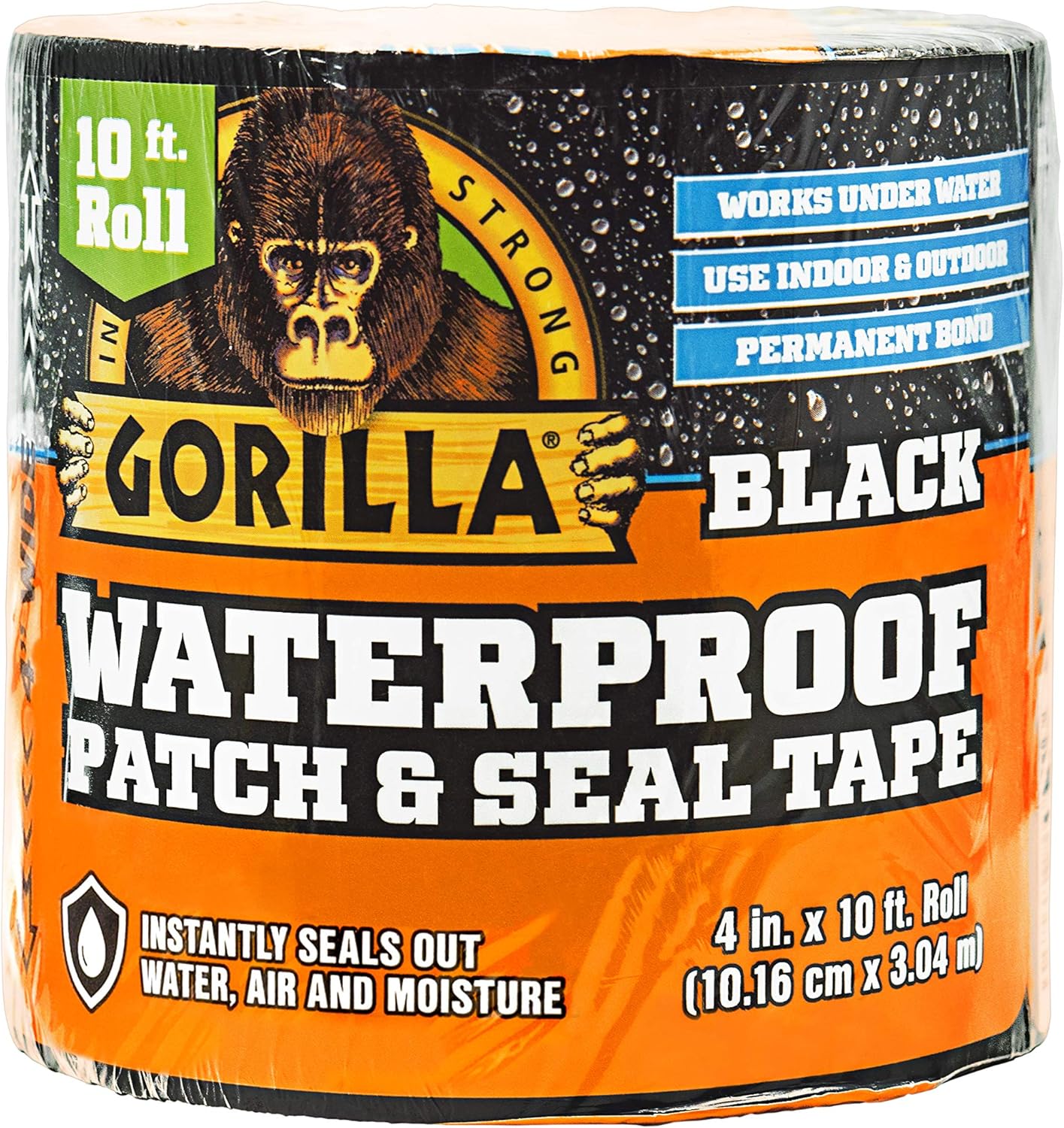 Gorilla Waterproof Patch & Seal Tape Combo, Black and White