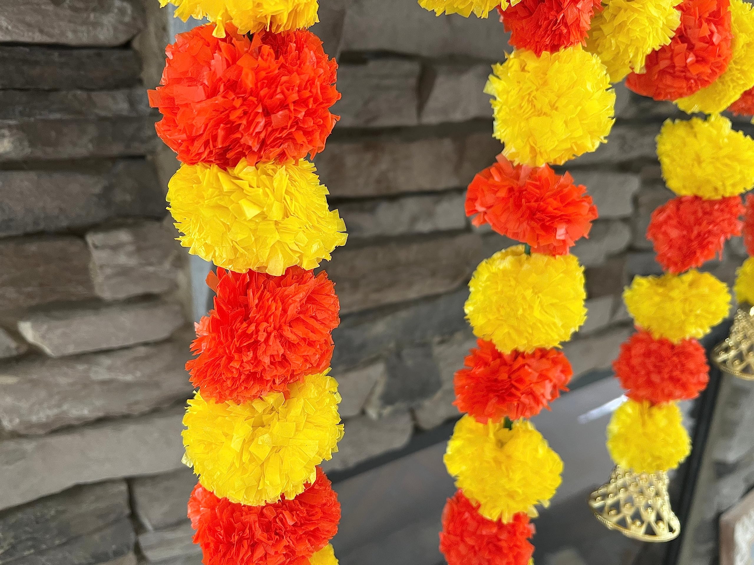 Amazon.com: 5 Ft Marigold Door Hanging Toran Yellow Orange