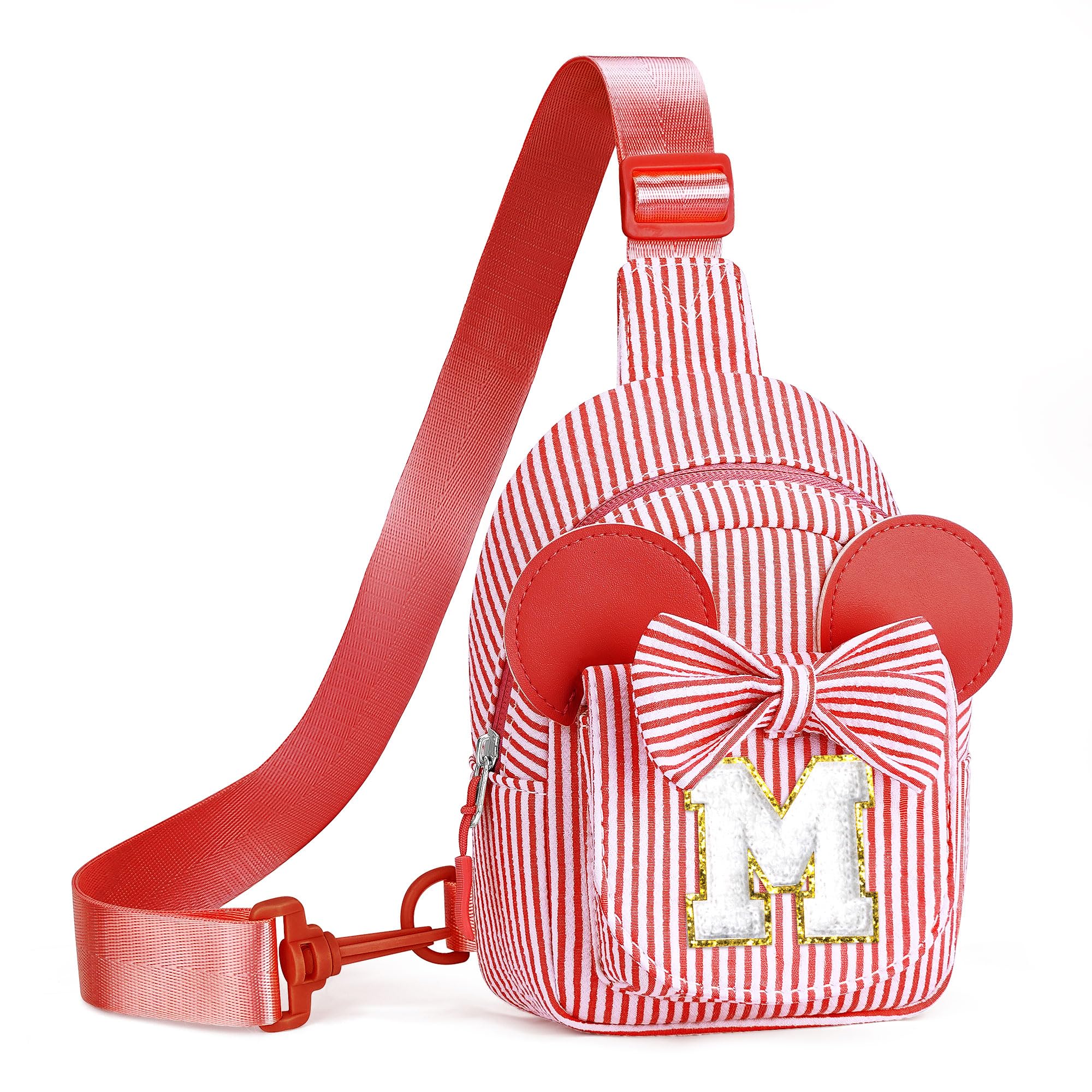 Girls Kids Sling Bag Birthday Gifts for 2-6 Year Old Girl, Red M