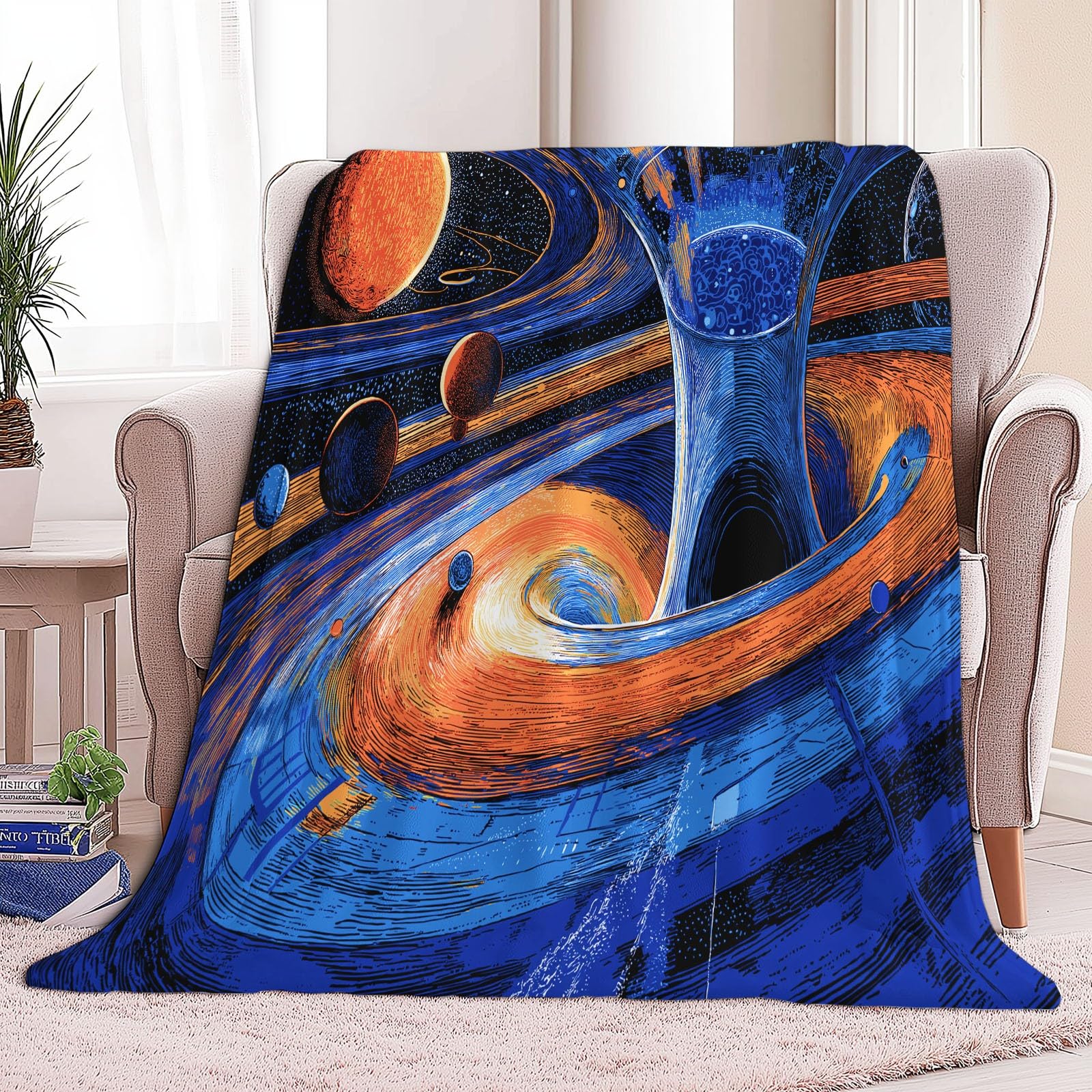 Fantazyjny flanelowy koc polarowy, narzuta na sofę, narzuta na sofę, wygodna narzuta na łóżko 2-osobowe narzuta na łóżko w kratę zimowy, 220 x 240 cm Niebieski