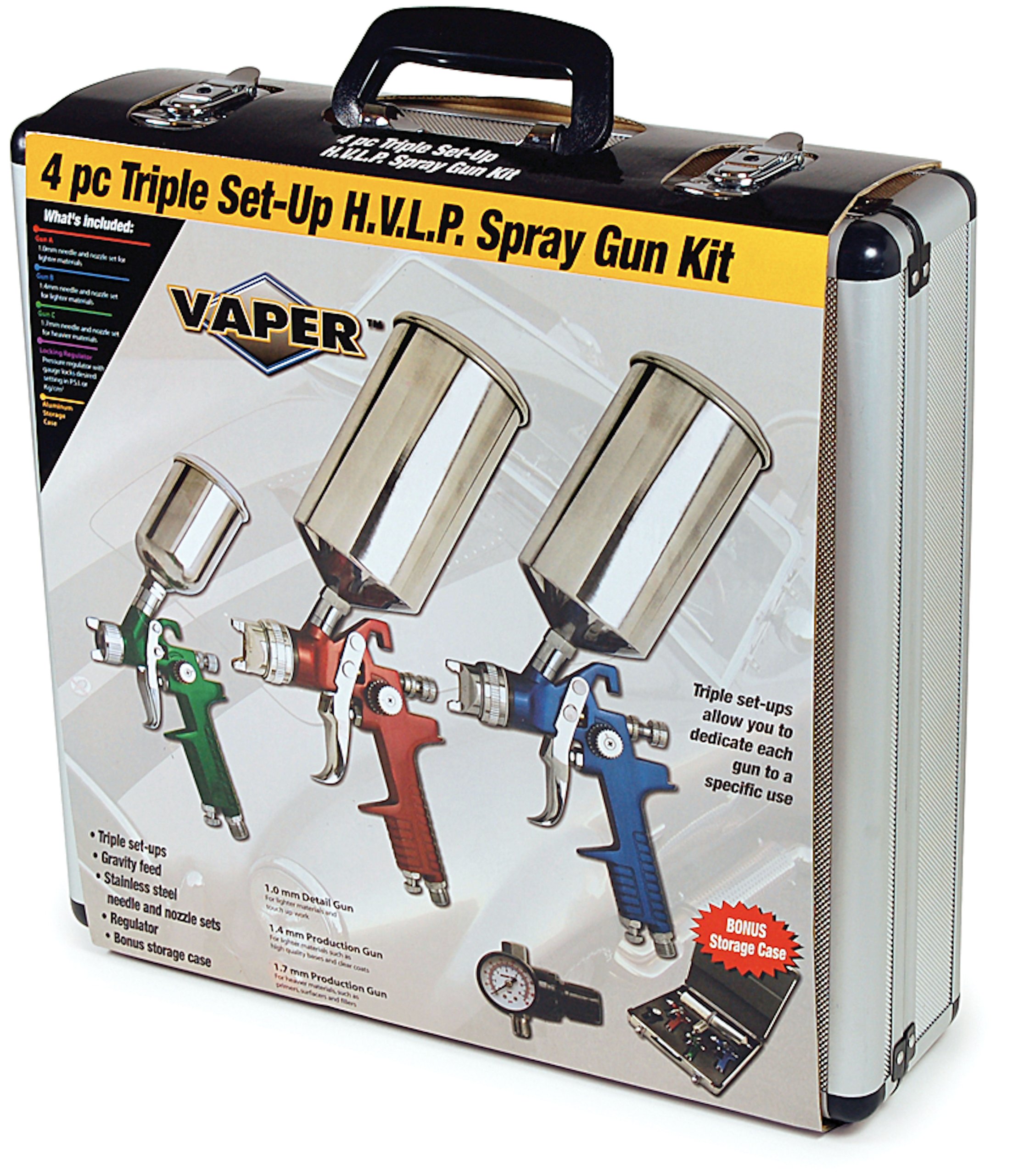 Amazon | Vaper 19221 HVLP スプレーガンキット アルミケース付き