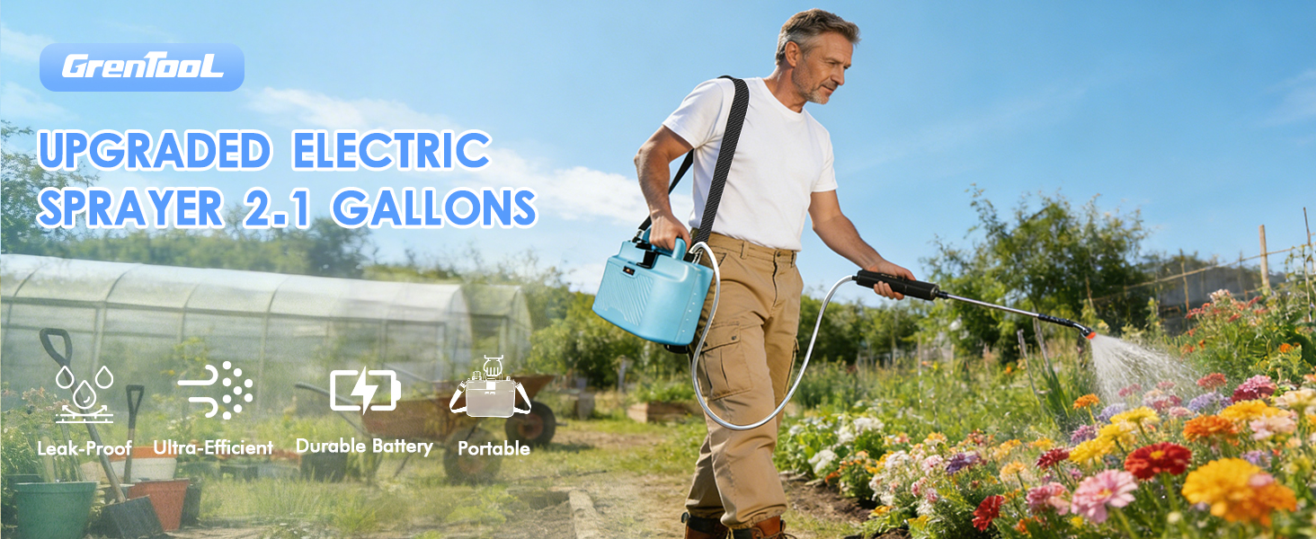 Battery Powered Sprayer, Electric Sprayer, Four Types of Nozzles