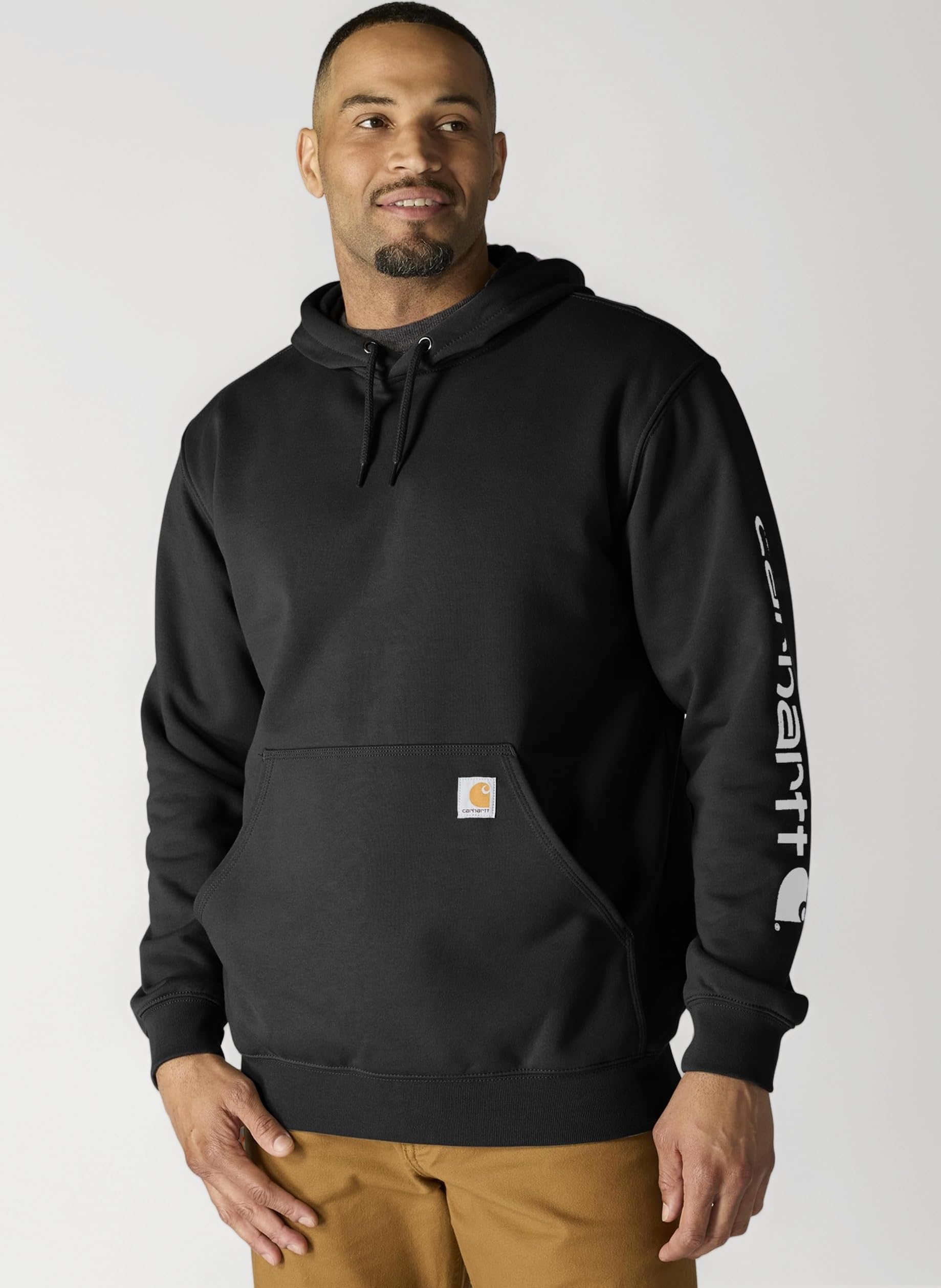 Loose Fit Midweight Logo Sleeve Graphic Hoodie