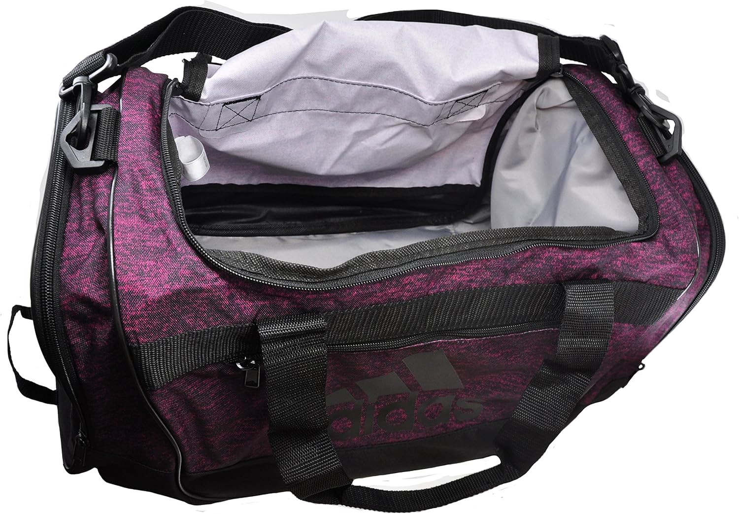 adidas Defender III Small Duffel Bag, Bahia Magenta Jersey/Black