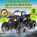 Threeking 1:16 Amphibious Monster Truck Tous Terrain Télécommande Jouets de voiture Exclusivité Durable 4WD hors route RC Cadeaux de jouets uniques pour les filles de 6 à 12 ans