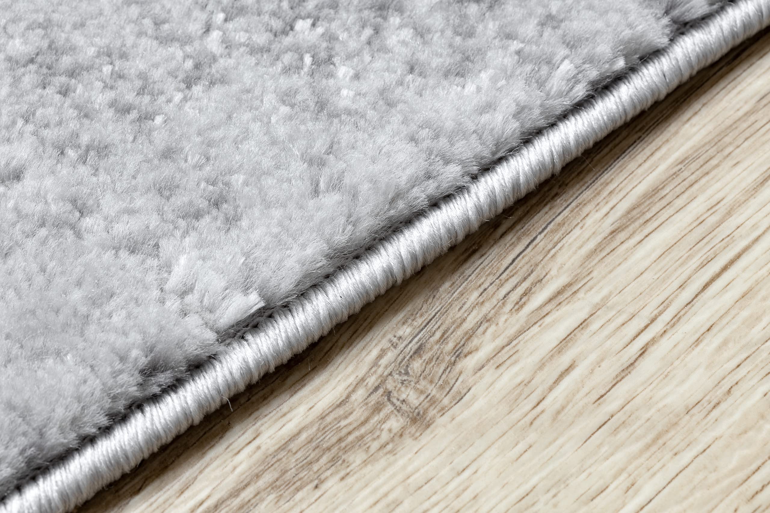 rugsx Passatoia Structural MEFE per cucina, corridoio, soggiorno, robusto, moderno, due livelli di pile Grigio 100x360 cm