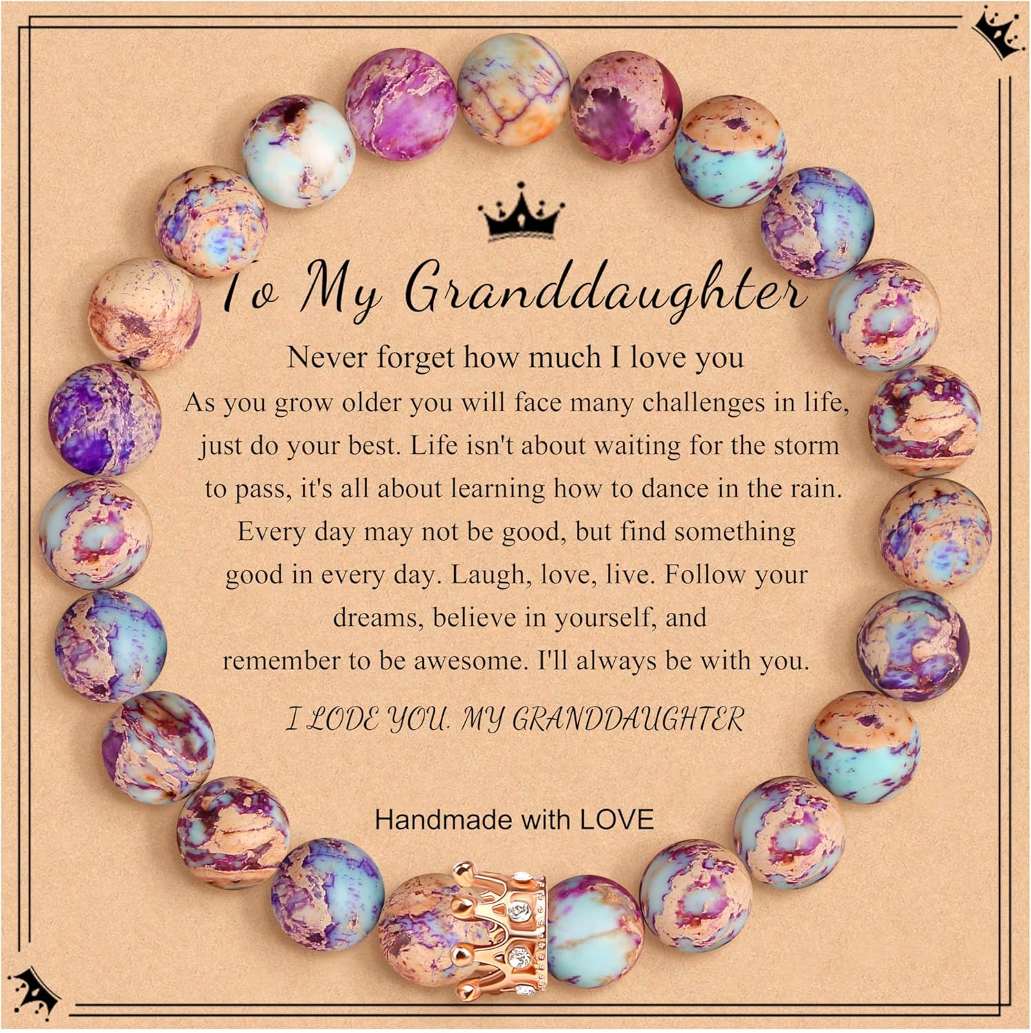 JoycuFF Woman Birthday Gifts Idea Friendship Gifts For Women Best Friends Besties Aunt Female Mom Daughter Granddaughter Gf Anniversary Christmas Graduation Healing Stone Crown Gifts For Her