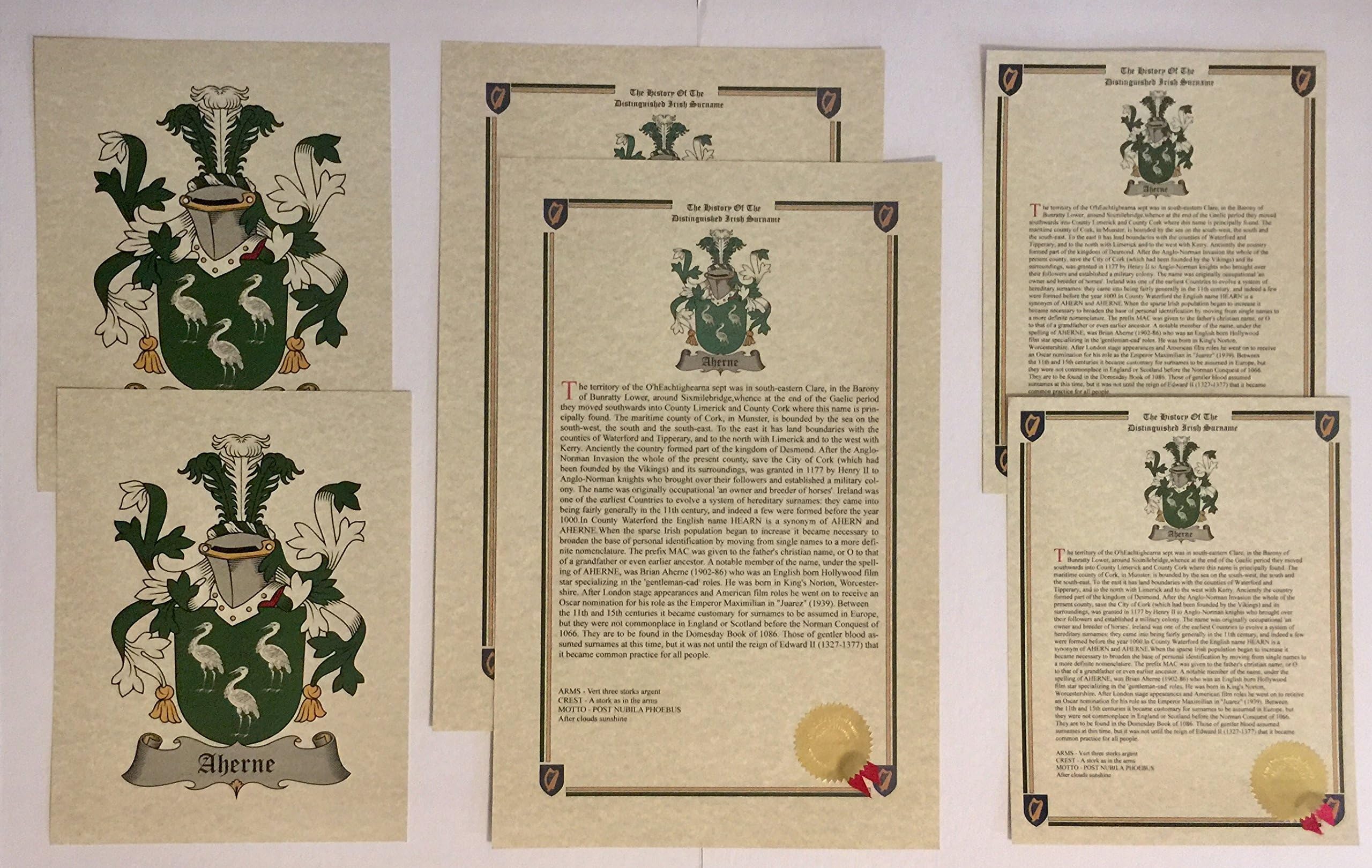 Kimbar - Last Name History and Coat of Arms from Poland Print Set (2 Pack)