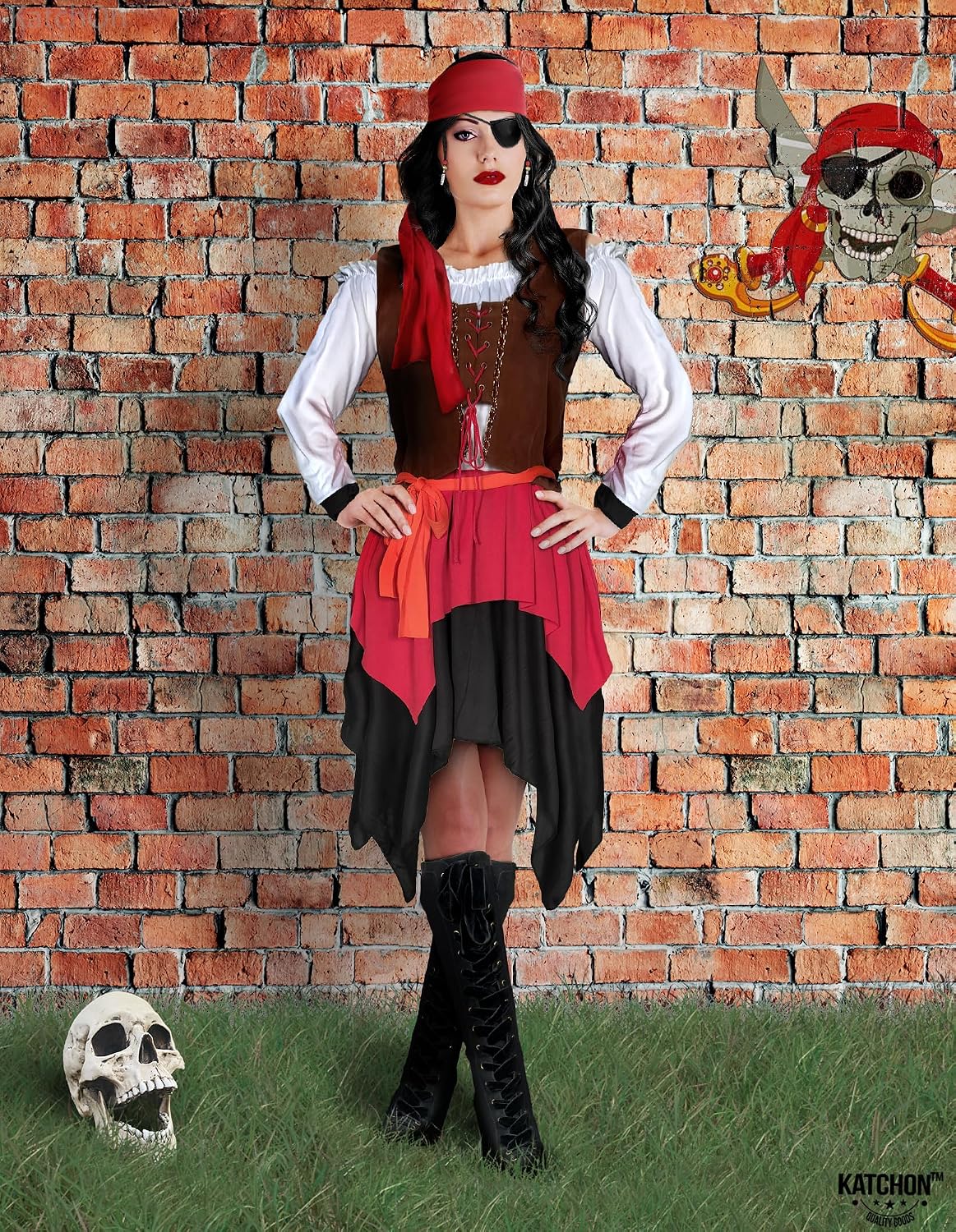KatchOn Halloween Women's Pirate Costume - Adult Dress for Cosplay