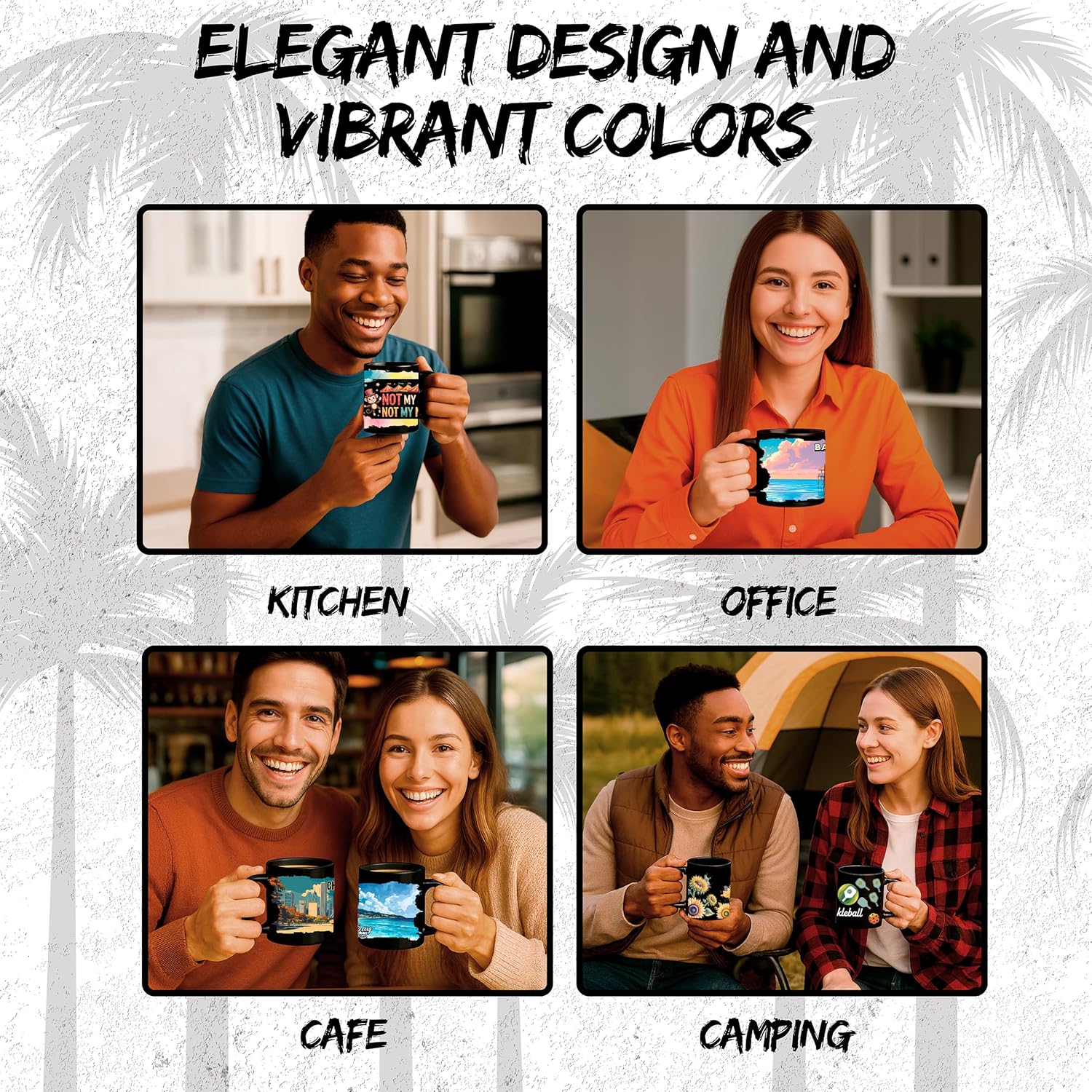 Choose Joy Ceramic Coffee Mug 11oz Positive Inspirational Quote - Tea Coffee Mug with Comfortable Grip - Unique Fun Gift Cup for Office or Home - Vibrant Long-Lasting Print ID45211 - Image 6