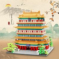 Vista 2 de Chinese Architecture Micro Building Blocks Set Stork Tower Collectible 2196PCS Creative Toy Building Sets for Adults and Kids Age 14+ Torre Cigüeña