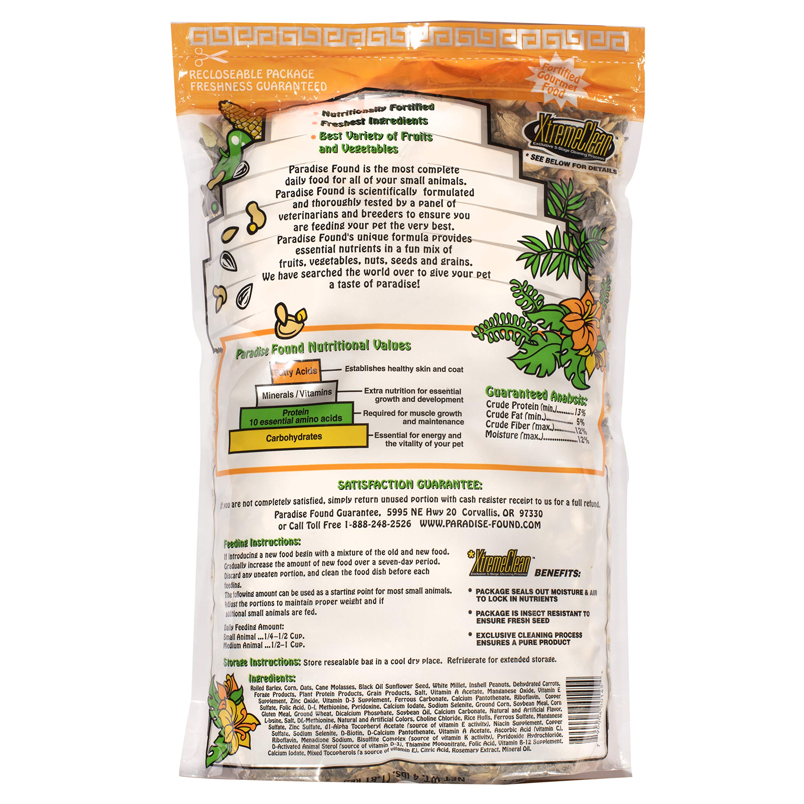 Paradise Found Honey Molasses Small Animal Diet - 4 lb.