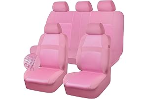 CAR PASS Pink Cute Car Seat Covers for Women