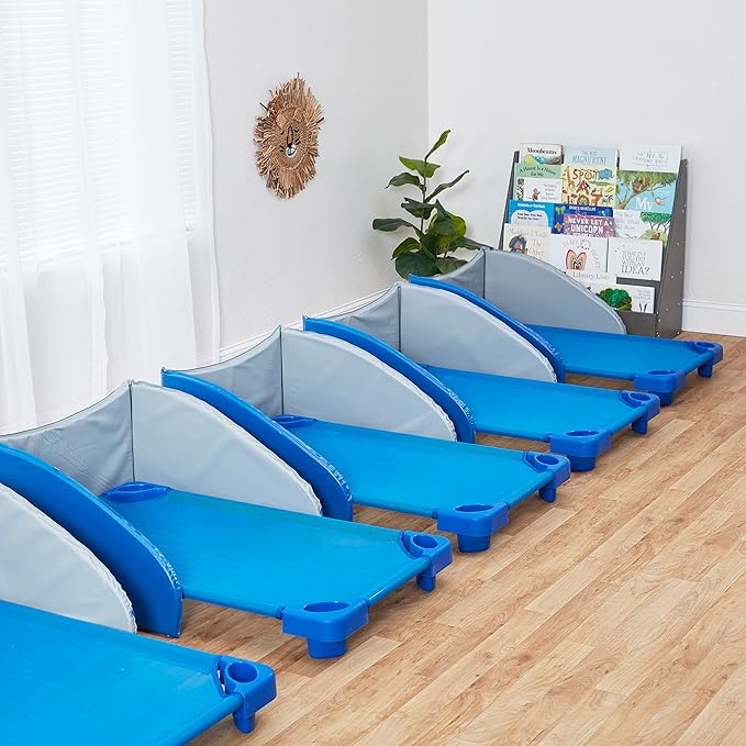 ECR4Kids Cuna Apilable Niño, Armado Rápido, Azul, 6-Unidades miniatura 2