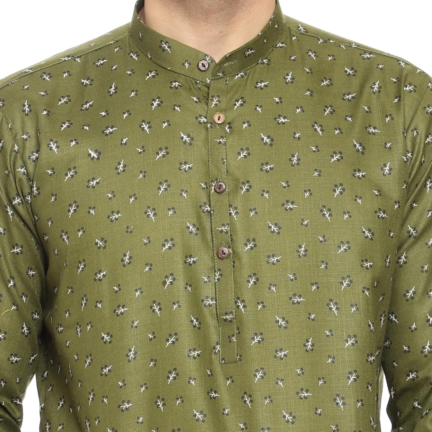 Men's Tunic Cotton Short Kurta Button Down Shirt Indian Clothing Casual Party Dress Gifts Items - Image 4