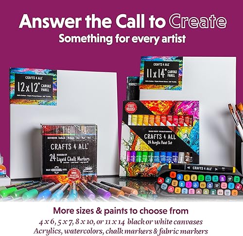 Miniatura 17 de Juego de pintura acrílica para adultos y niños, paquete de 24 pinturas de 0.4 fl oz con 3 pinceles de arte, pintura no tóxica para manualidades, kit