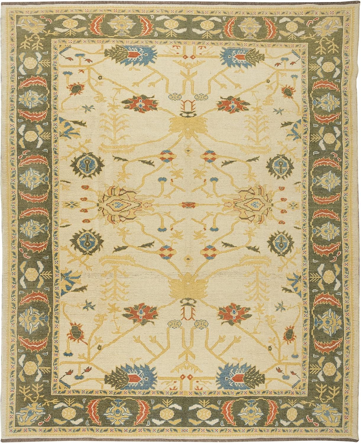 8.2x10 Ft One-of-a-Kind Hand Knotted Wool Area Rug, Vintage Turkish Carpet