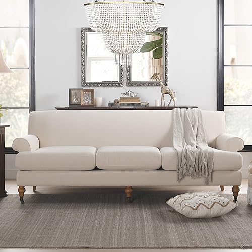 French Country Sofa - Three Seater Couch with Three-Cushion Tightback