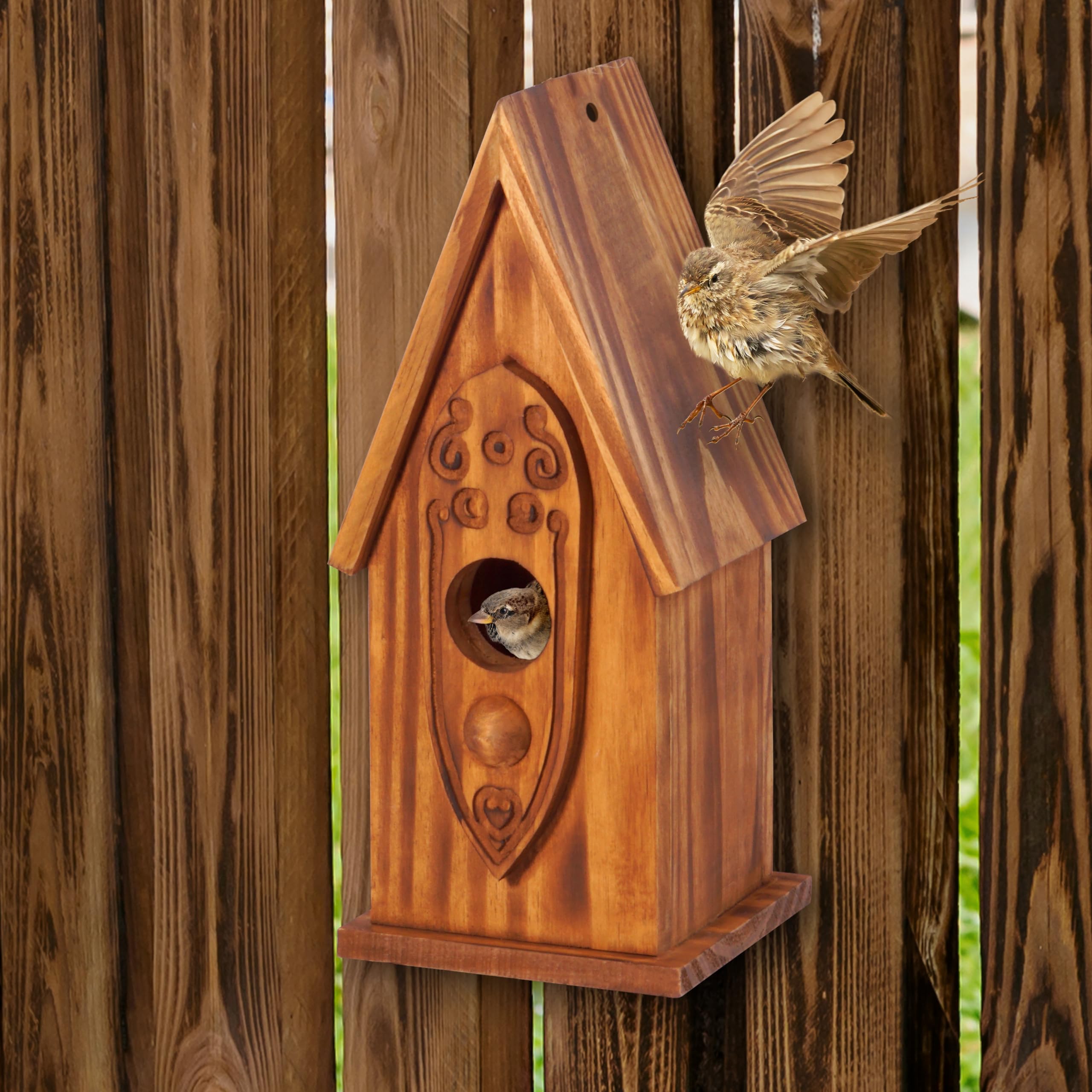 MIXUMON Vogelhaus Aus Polywood – Wetterfestes Nisthaus Für Blaumeisen, Spatzen & Co.