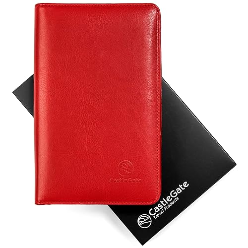 Organizador de joyas de viaje compacto con cremallera completa para collares pulseras y anillos rojo