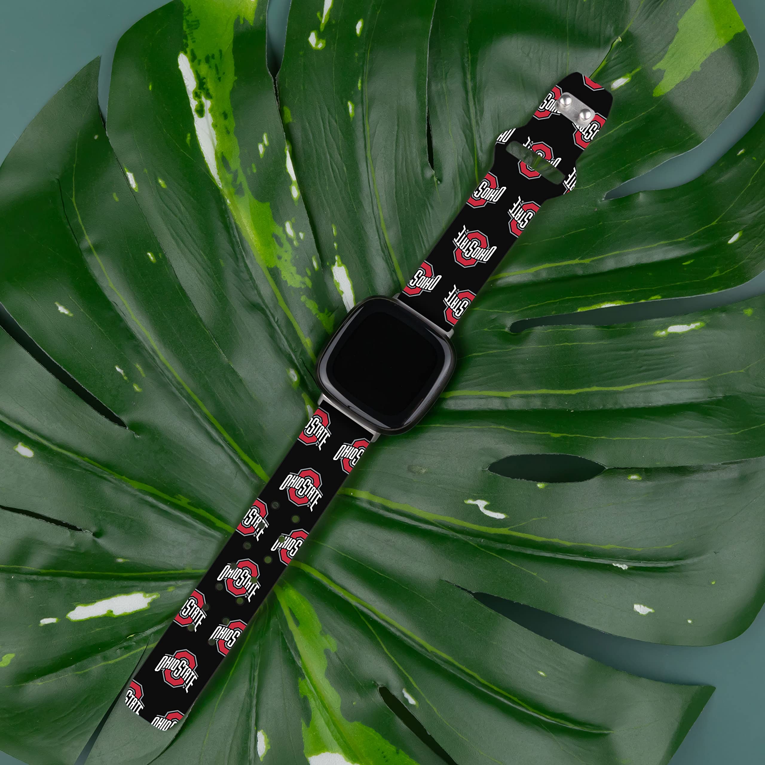 Affinity Bands Ohio State Buckeyes HD Watch Band Compatible with Fitbit Versa 3 & Sense 1 (Long Repeating)