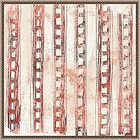 Vista 16 de Amanti Art Framed Canvas Wall Art 16x16 Red Earth Textile IX by June Erica Vess, Framed Wall Art Canvas, Abstract Artwork, Traditional Decor, Small