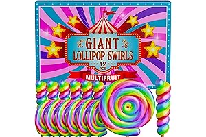 Jumbo Swirl Lollipops - Carnival Party Swirls & Rounds