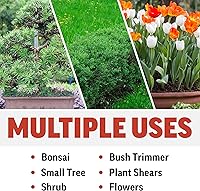 Vista 6 de Piranha - Tijeras de podar para jardín, herramientas manuales de jardinería, hoja recta de acero inoxidable, mango rosa