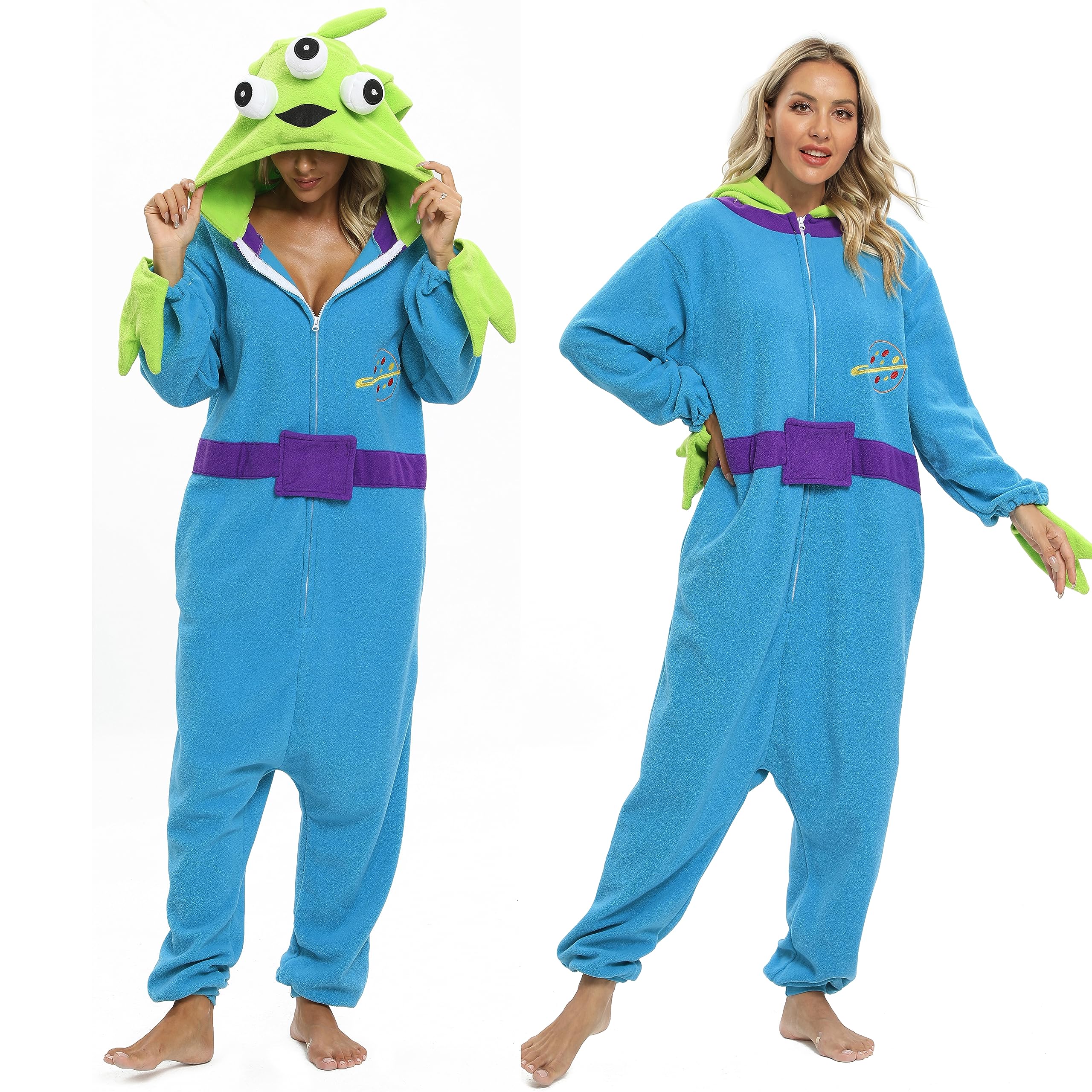 NAITOKE Disfraz de animal para adultos, disfraz de Halloween, pijama de una pieza para mujeres, hombres y adolescentes