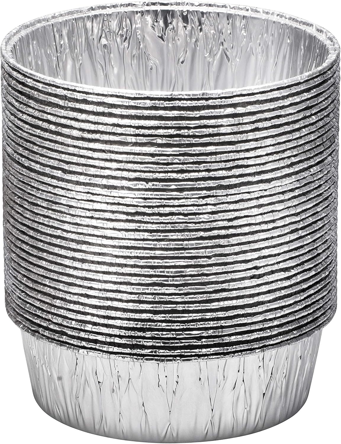 8-Inch Aluminum Dutch Oven Liner Pans | Disposable Cake Pan and Extra Deep Foil Pans for Baking, Cooking, and Storage | Durable Round Baking Pans | 50 Count