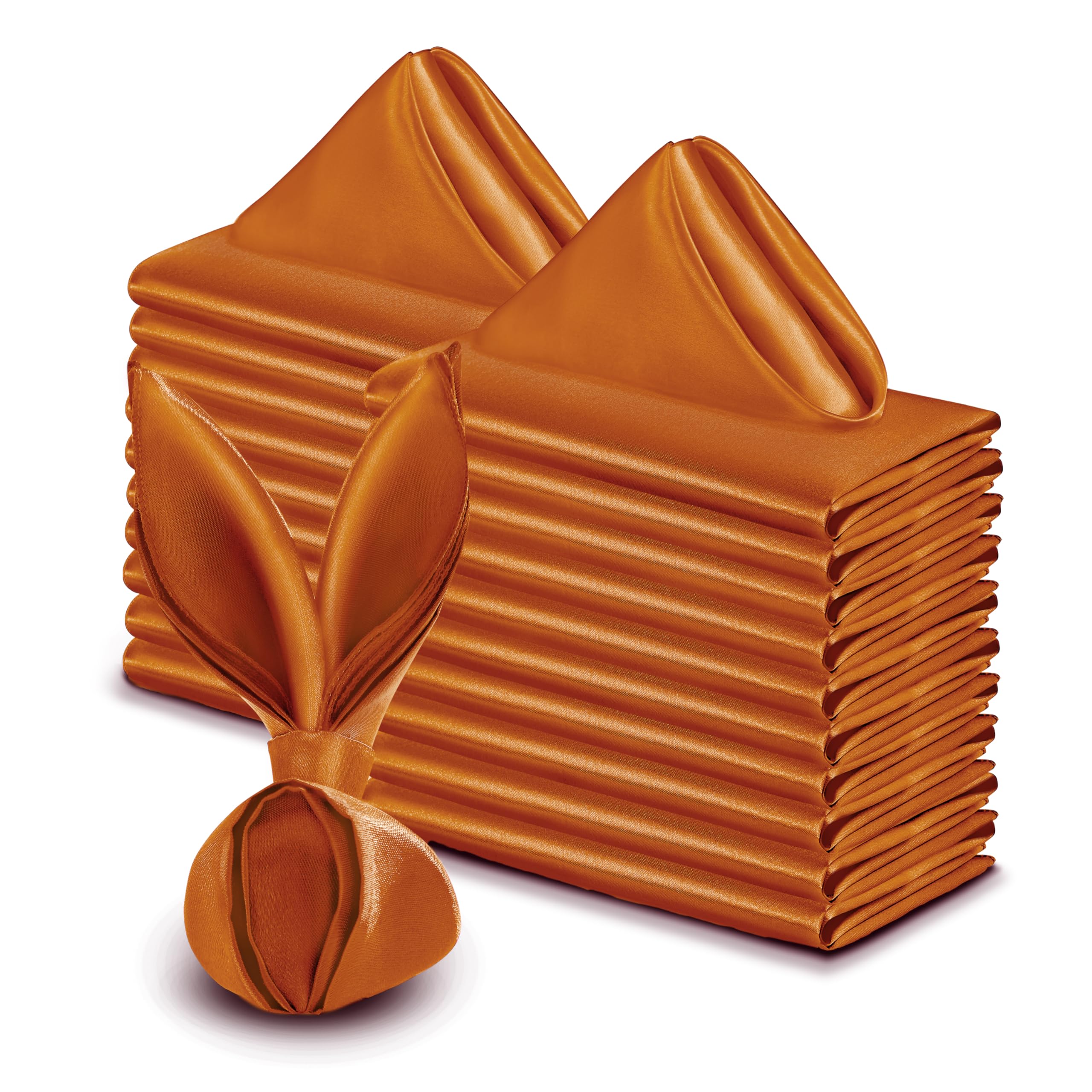 VACVELT Lot De 50 Serviettes En Satin Doré 43,2 X 43,2 C Pour