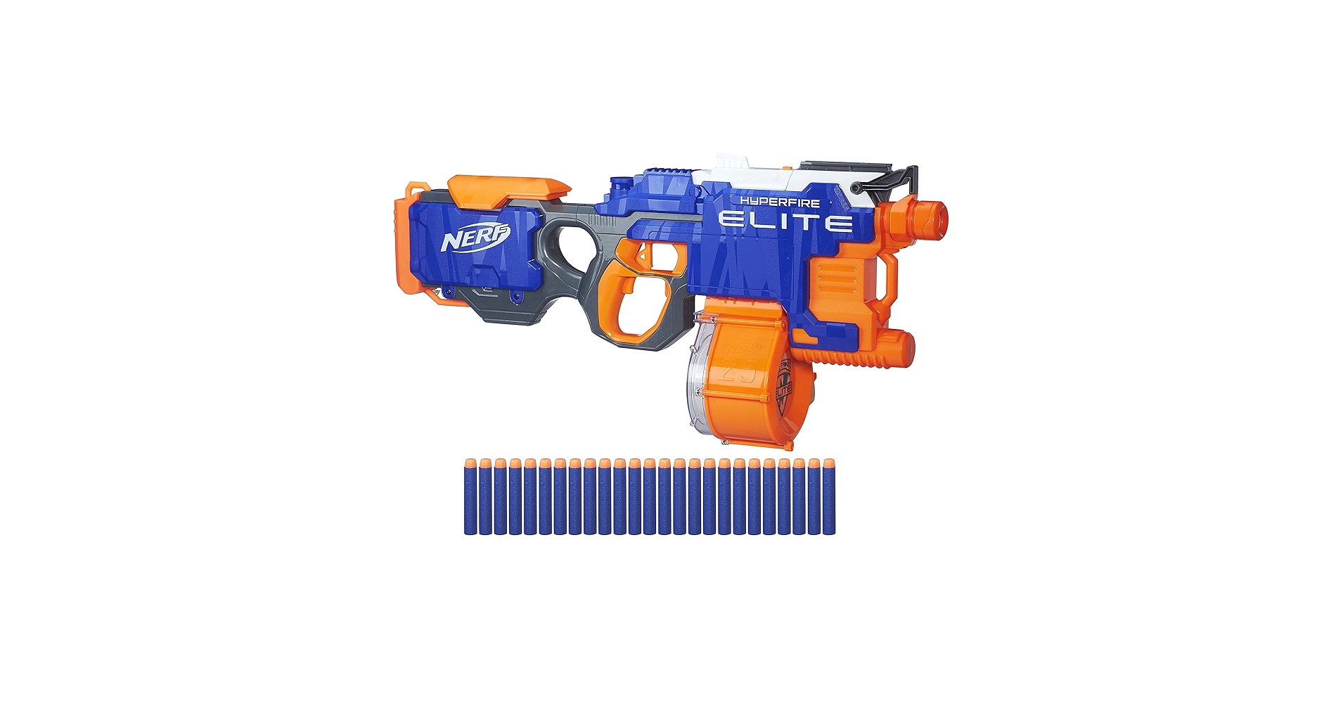 ナーフNERF HYPERFIRE ELITE レア品 NERF Hyperfire Elite Blaster With 25 Dart Drum Fires up to