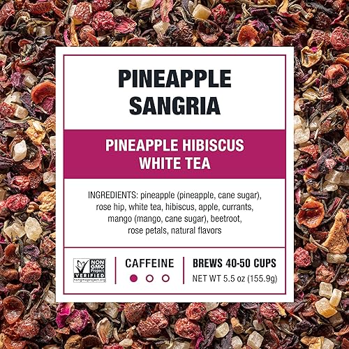 Miniatura 77 de Té de frutas, hibisco y arándanos, sin cafeína, sin OMG, mezcla de té de hierbas