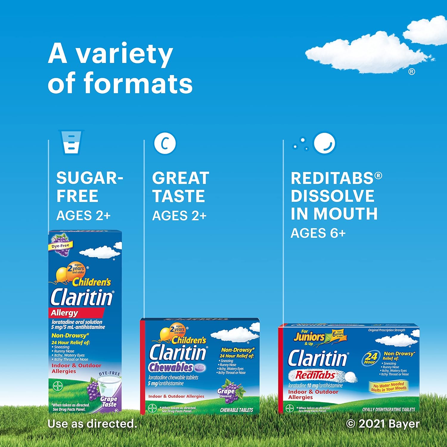 Buy Claritin Children's 24 Hour Allergy Medicine for Kids, NonDrowsy Allergy Relief, Loratadine